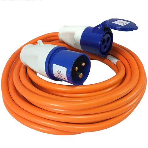 caravan electrical hook up box|25m electric hook up cable.